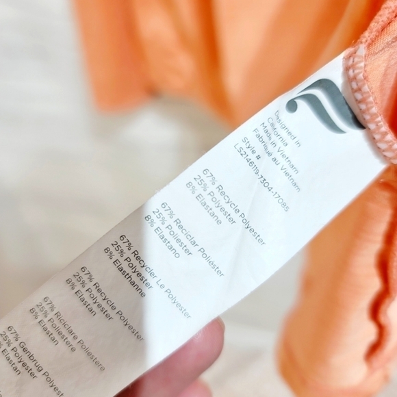 FABLETICS LONG SLEEVE NEOPRENE ORANGE WORKOUT TOP, SZ 3x - Picture 5 of 7